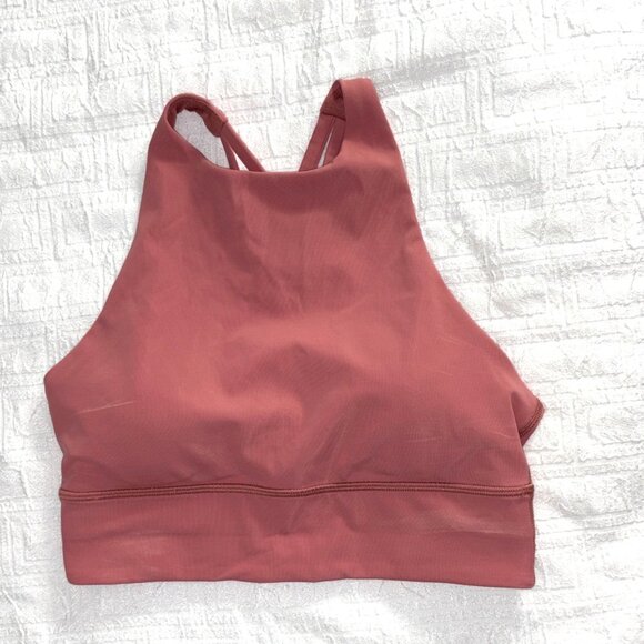 Lululemon Energy Bra High Neck Long Line Tough Briar Rose 6 Bundle Reusable Tote - Picture 3 of 8